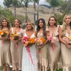 show me your mumu bridesmaid dress champagne